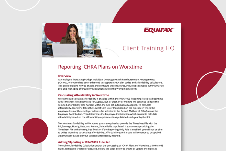 Processing ICHRA Plans on Worxtime Image