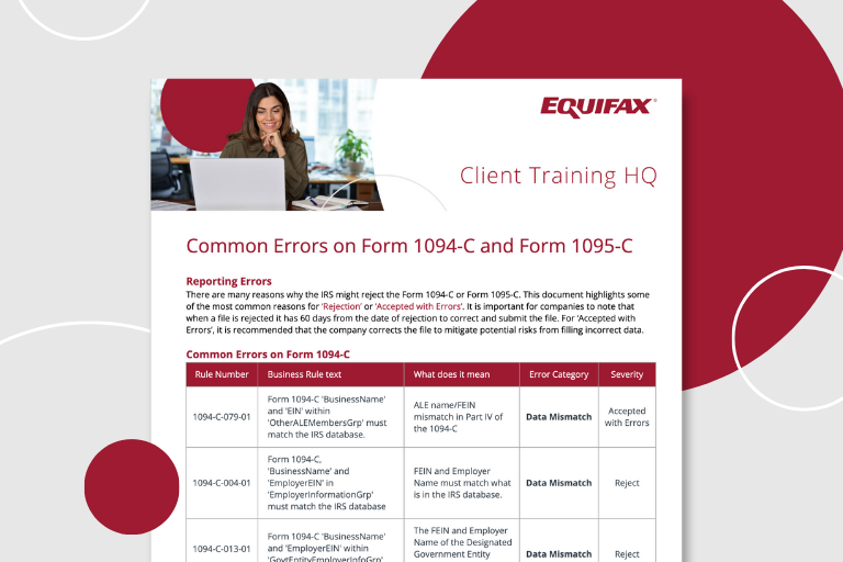 Common Errors on Form 1094-C and Form 1095-C Image