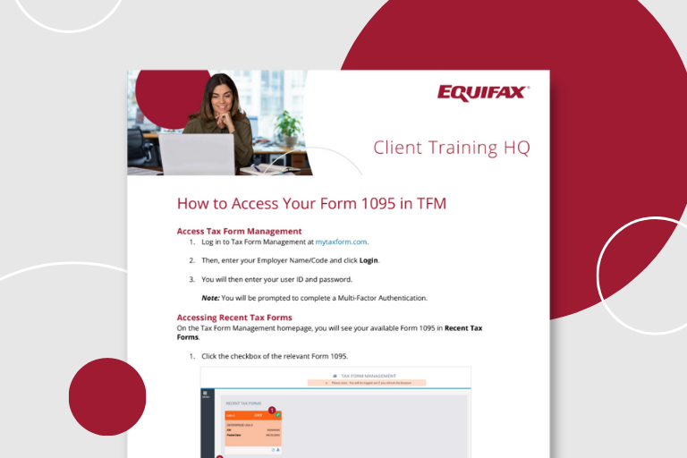 How to Access Your Form 1095 in TFM Image