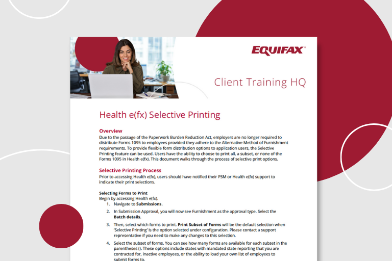 Health e(fx) Selective Printing Image