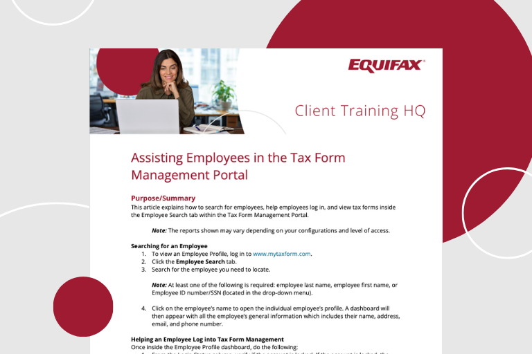 Assisting Employees in the Tax Form Management Portal Image