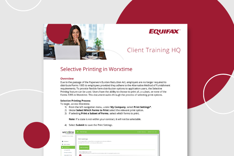 Worxtime Configuring Selective Printing Image