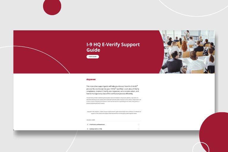 I-9 HQ™ E-Verify Support Guide Image