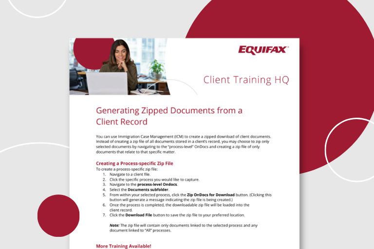 Generating Zipped Documents from a Client Record Image