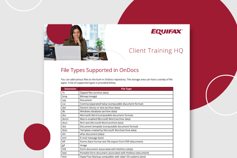 File Types Supported in OnDocs Image