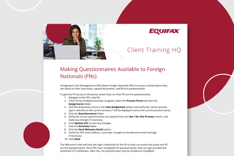Making Questionnaires Available to Foreign Nationals Image