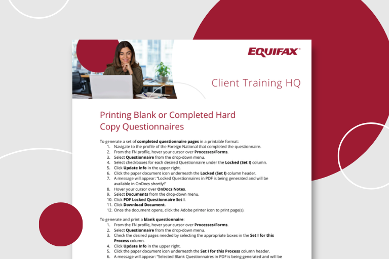 Printing Blank or Completed Hard Copy Questionnaires Image