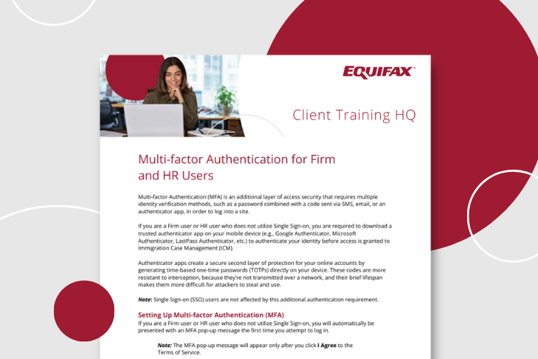 Multi-factor Authentication for Firm and HR Users Image