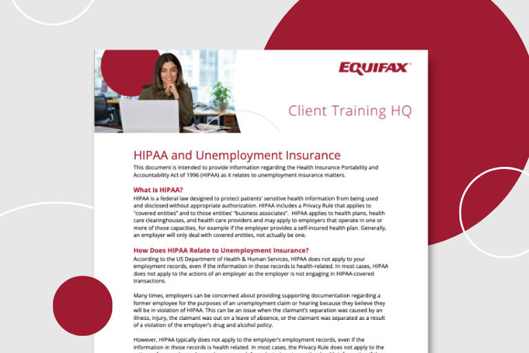 HIPAA and Unemployment Insurance Image
