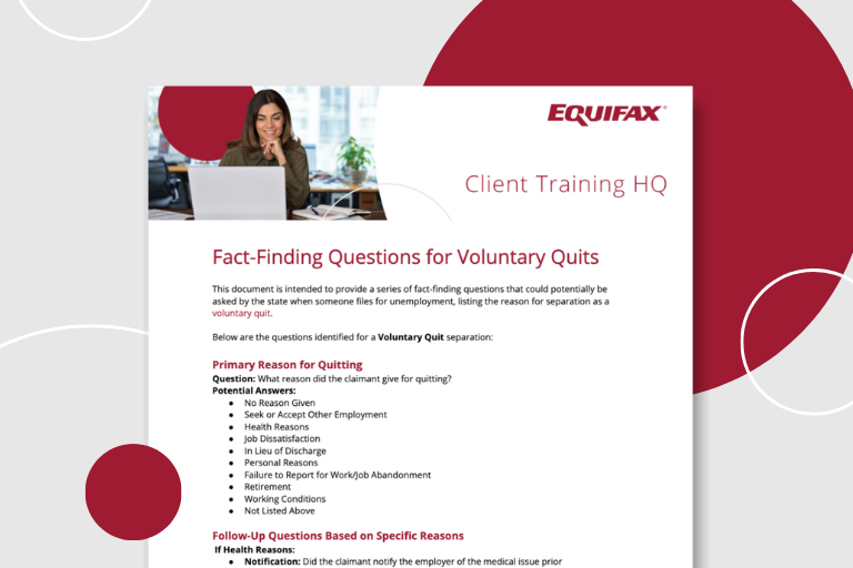 Fact Finding Questions for Voluntary Quit Cases Image