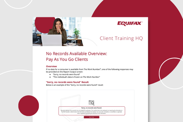 No Records Available Overview: Pay As You Go Clients Image