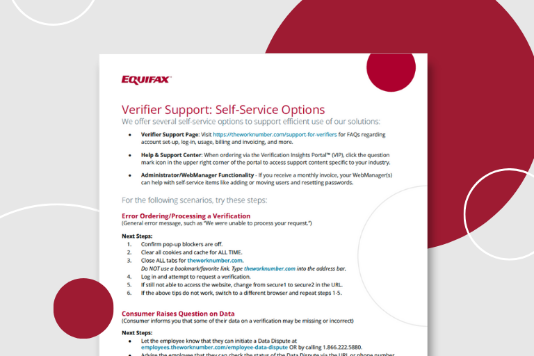 Verifier Support: Self-Service Options Image