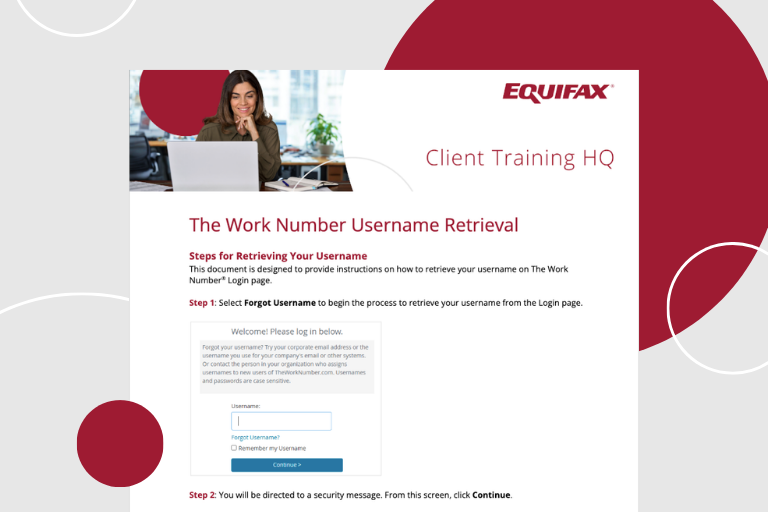 The Work Number® Username Retrieval Image