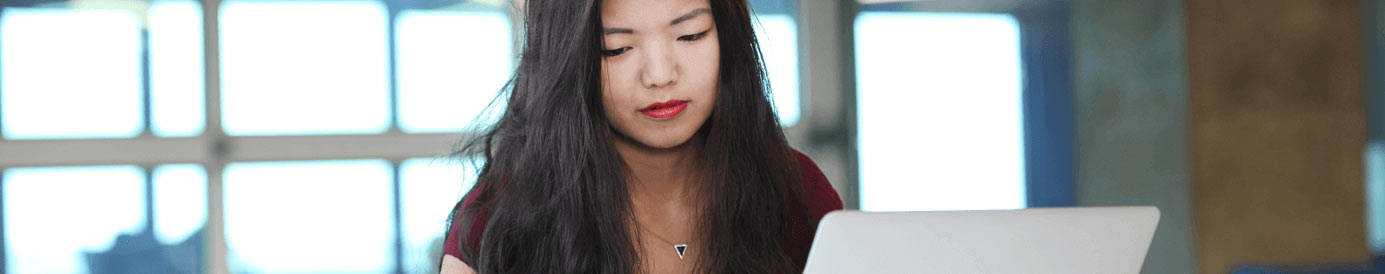 A woman looking down