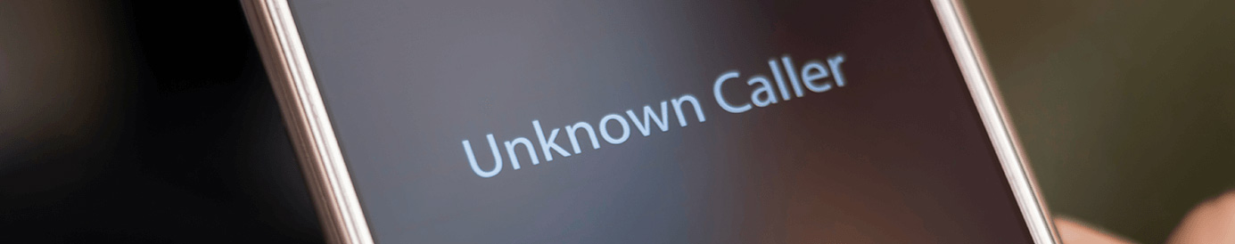 A cellphone screen showing Unknown Caller