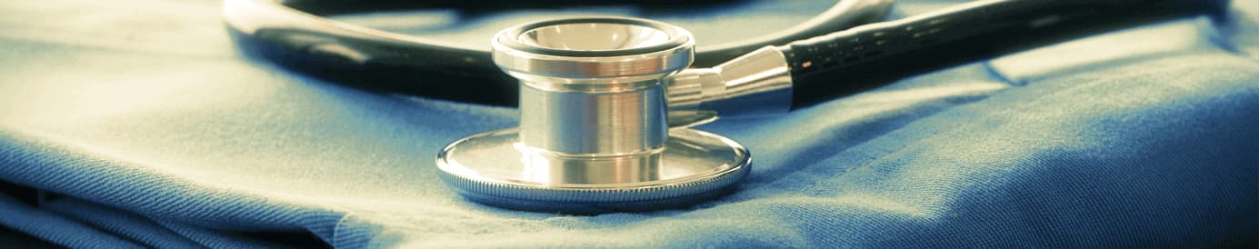 The head of a stethoscope