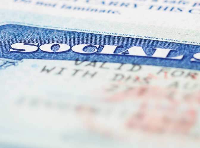 image of part of a social security card
