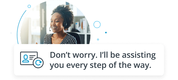 customer service agent talking on a headset