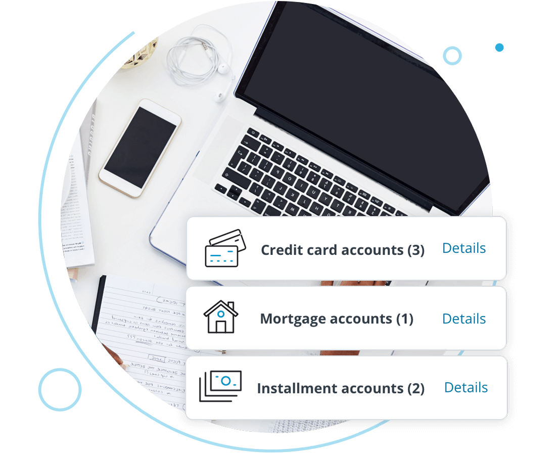 top down view of an open MacbookPro and iPhone