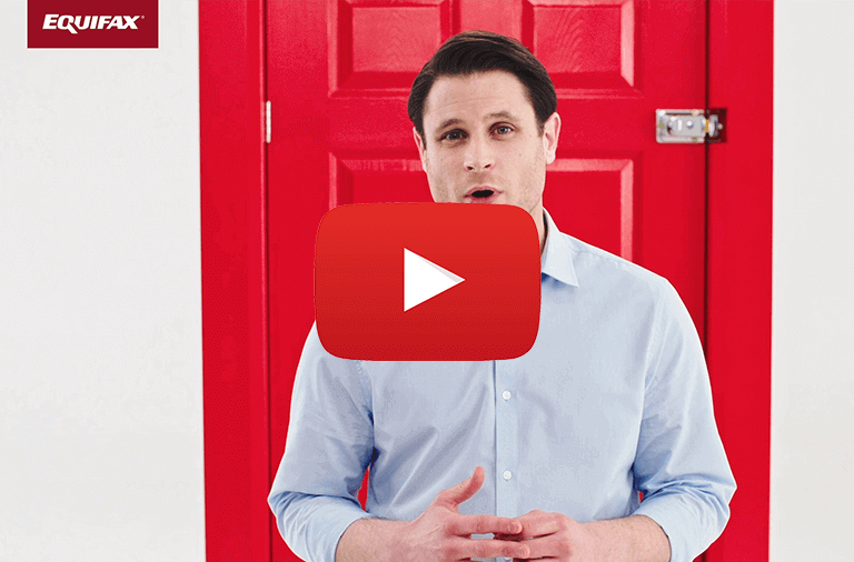 man standing in front of a red door explaining what to do if you've been denied credit