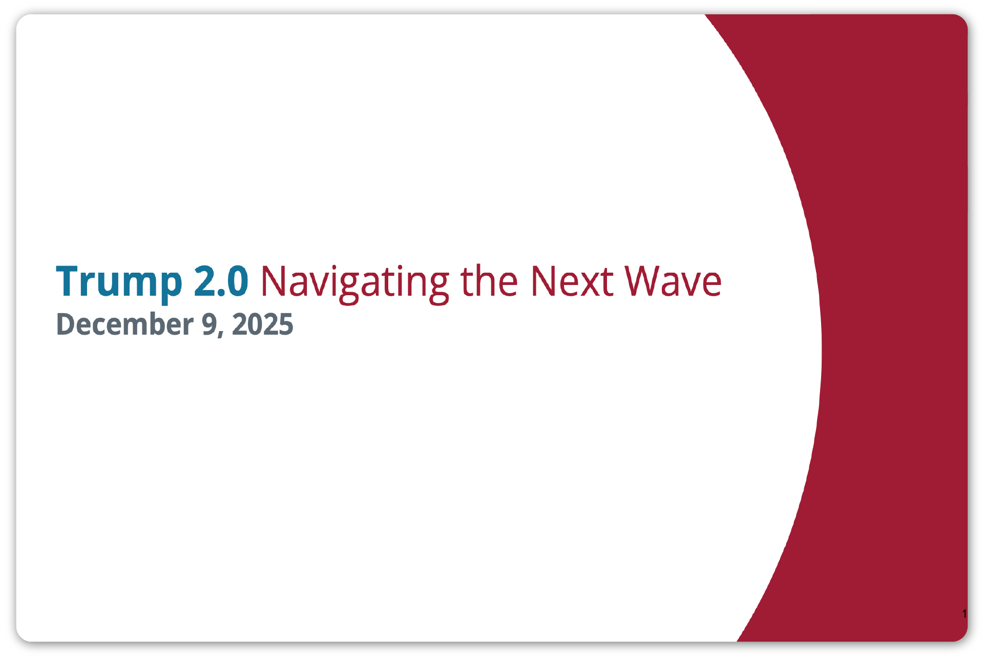 Trump 2.0: Navigating the Next Wave Image